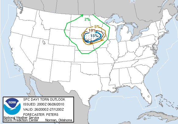 2000Z Day 1 tornado probs graphic